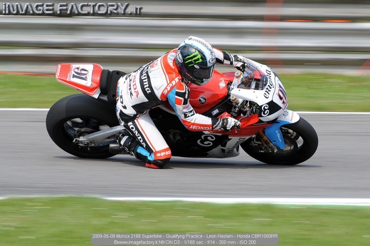 2009-05-09 Monza 2188 Superbike - Qualifyng Practice - Leon Haslam - Honda CBR1000RR